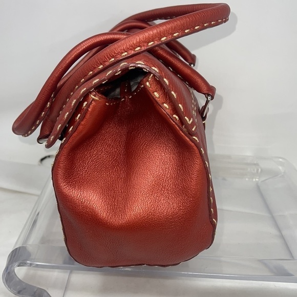 Fendi Selleria Metallic Rust Color Shoulder Bag - Picture 3 of 13